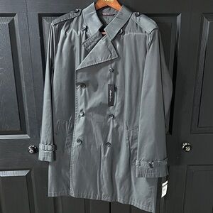 Kenneth Cole New York Charcoal Double-Breasted Coat
